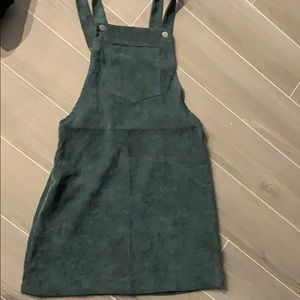 Hunter Green Corduroy Jumper Dress